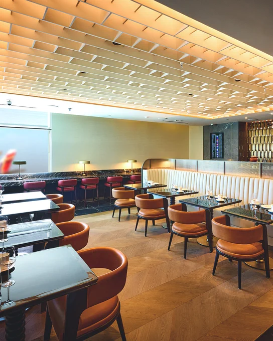 Air India’s ‘The Maharaja Lounge’ at San Francisco International Airport.