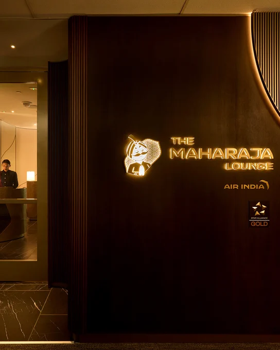 Air India’s ‘The Maharaja Lounge’ at San Francisco International Airport.