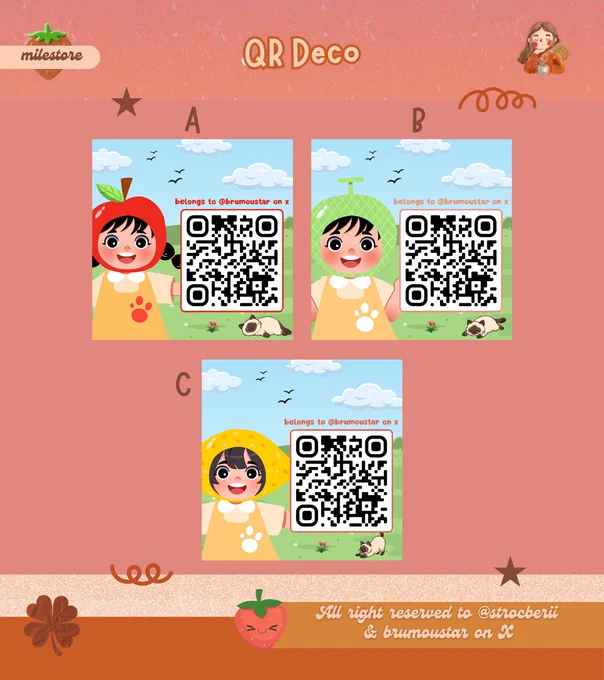 🍓 price : 14.000
☘️ free retext & replace pattern qr 