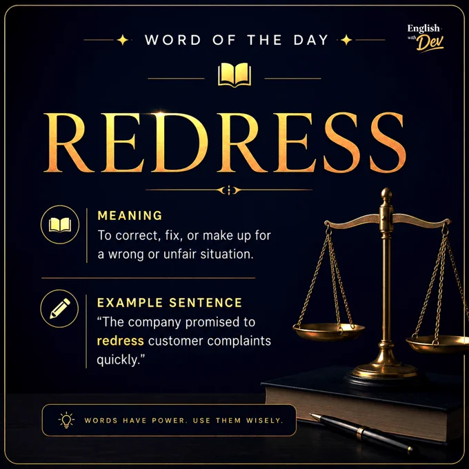 Word of the Day REDRESS