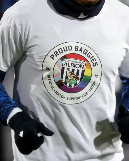 A Proud Baggies warm up shirt.