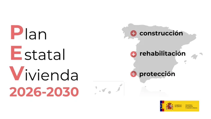 Plan Estatal de Vivienda 2026-2030. Más construcción, más rehabilitación, más protección. Gobierno de España. Ministerio de Vivienda y Agenda Urbana.