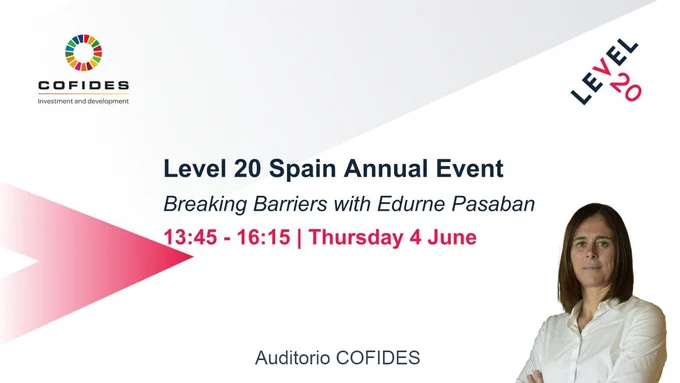 👉 Register your interest here: https://www.eventbrite.com/e/level-20-spain-annual-event-breaking-barriers-with-edurne-pasaban-tickets-1983280490335?aff=oddtdtcreator