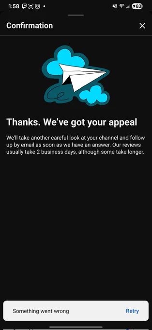 @TeamYouTube @YouTubeCreators 
 (no warning) removed on Youtube i never got this before from 10 year old content on the site community guidlines are being followed please help  #banned
Channel  youtube.com/the8ntertainer 
 @youtube @YouTubeCreators  #communityguidelines 
#the8