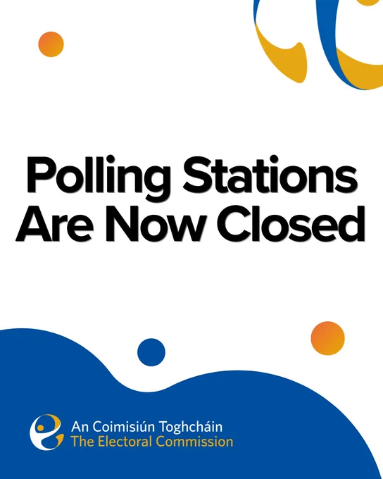 Polling stations are now closed 