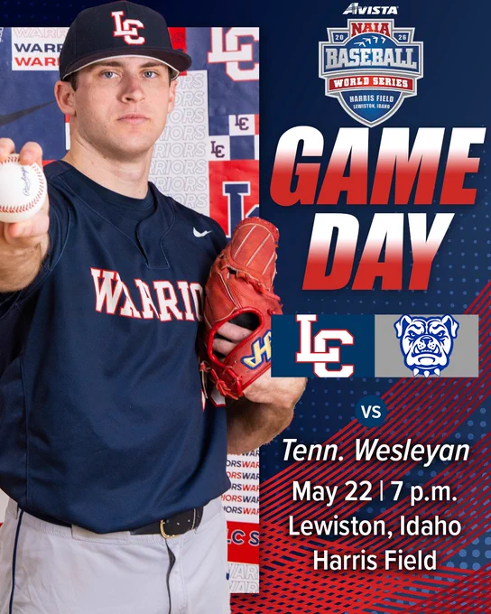 LC State player standing next to a Gameday graphic