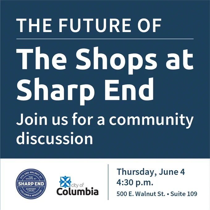 Community discussion event about the future of The Shops at Sharp End on June 4 at 4:30 p.m. in Columbia.