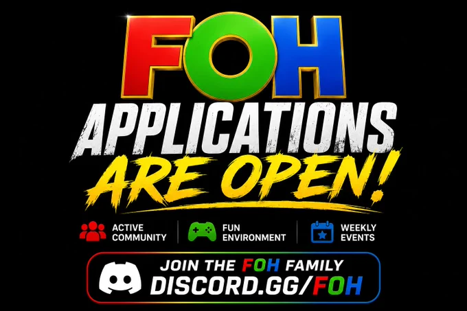 Foh applications are open