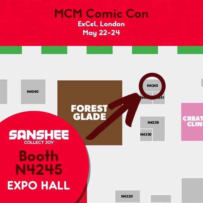 MCM Comic Con
ExCel, London
May 22-24

Sanshee
Booth N4245
Expo Hall