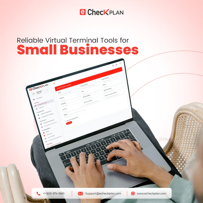 || Small Business Payments Made Simple ||

Running a business is already challenging — your payment process should make things easier, not harder.
eCheckPlan’s Virtual Terminal helps small businesses accept remote payments quickly and manage transactions from anywhere.

✔ Easy-to-use payment tools
✔ Remote payment acceptance
✔ Secure and reliable processing
✔ Designed for modern businesses

Contact us today to learn more.

📧 support@echeckplan.com  |  📞 (800) 974-9661
