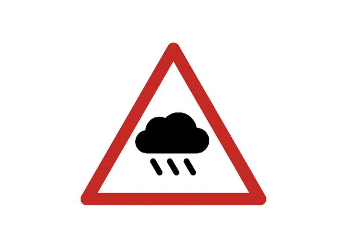 Graphic of a cloud with rain falling.