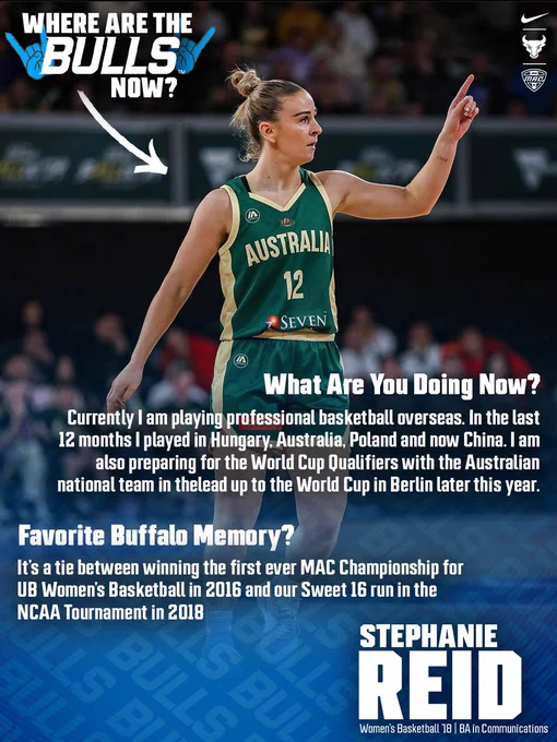 An image of Stephanie Reid in her professional basketball uniform.