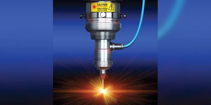 2:30 PMClaude responded: A close-up of an industrial laser cutting head emitting a bright beam with radiating sparks.A close-up of an industrial laser cutting head emitting a bright beam with radiating sparks.