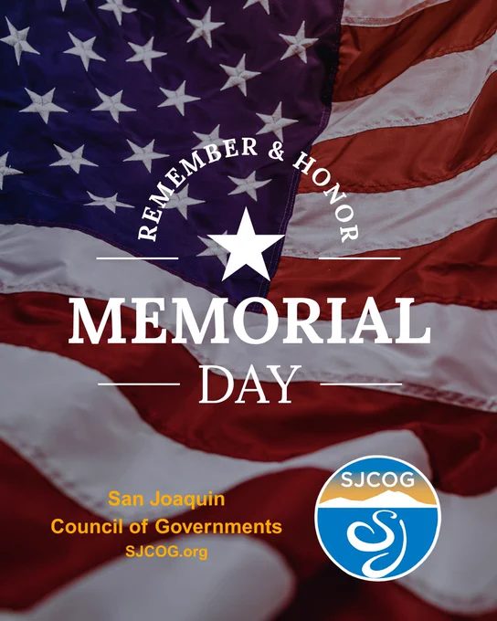 U.S. flag with the words “Remember & Honor” and “Memorial Day,” with the agency name and logo at the bottom.