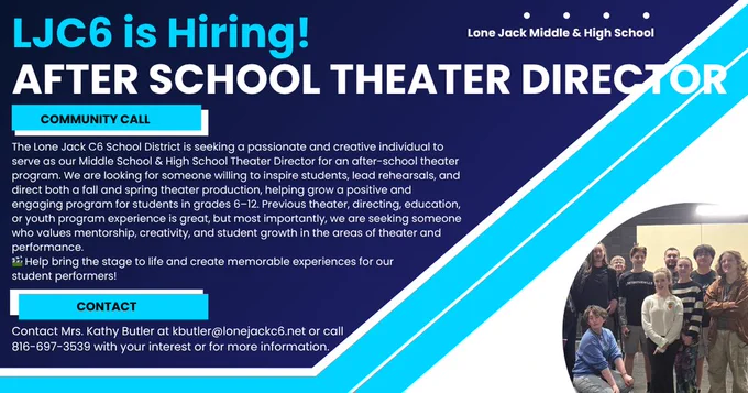 Now hiring After School Theater Director