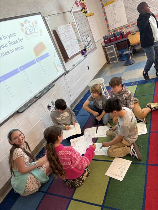 students working