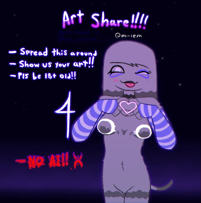 Sorry this one looks uglier lol
- spread this around
- Show us your art!!
- pls be 18  old!!

- NO AI!! >:(

i hold up heart hands, i painted two zeroes on my boobs to make the 400