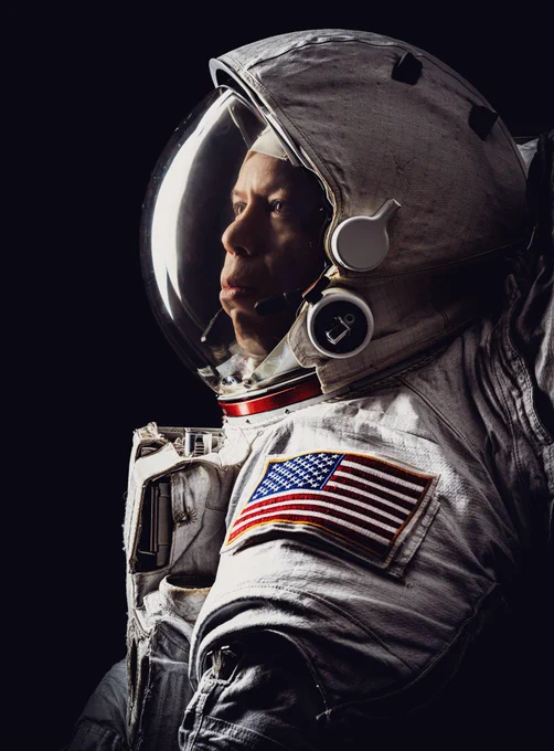 Caption: Expedition 74 crew member Christopher Williams in an EMU spacesuit. Credit: NASA/Bill Stafford 