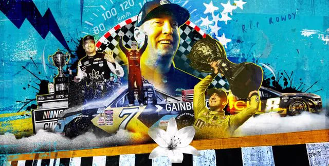 An illustration of Kyle Busch by Tim Marrs