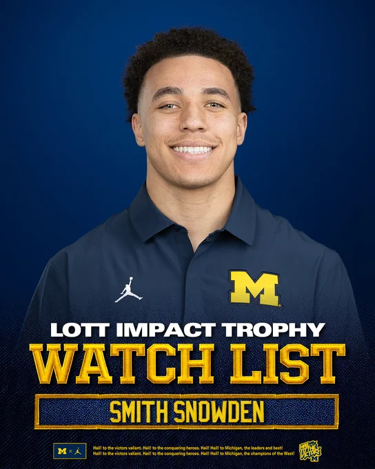 Smith Snowden is on the Lott IMPACT Trophy Watch List
