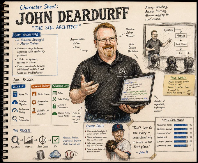 John Deardurff Character Sheet Sketchbook - SQLMCT.com