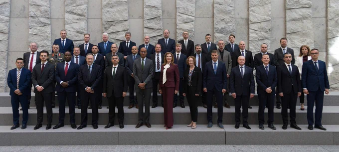 Honorable Davies leading the U.S. delegation at the NATO Digital Policy Committee