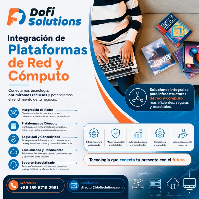 🖧 ¿𝗧𝘂 𝗿𝗲𝗱 𝗱𝗲 𝗰𝗼́𝗺𝗽𝘂𝘁𝗼 𝗽𝗮𝗿𝗲𝗰𝗲 𝘂𝗻 𝗿𝗼𝗺𝗽𝗲𝗰𝗮𝗯𝗲𝘇𝗮𝘀 𝘀𝗶𝗻 𝘁𝗲𝗿𝗺𝗶𝗻𝗮𝗿?

En 𝗗𝗢𝗙𝗜 𝗦𝗢𝗟𝗨𝗧𝗜𝗢𝗡𝗦 unimos las piezas que faltan.
Especialistas en Integración de Plataformas y Redes de Cómputo, hacemos que tus equipos, servidores y aplicaciones trabajen como un solo organismo: rápido, seguro y sin gritos.

🚀 ¿𝗤𝘂𝗲́ 𝗹𝗼𝗴𝗿𝗮𝗺𝗼𝘀?
✔️ Redes locales (LAN) y corporativas estables y escalables
✔️ Integración de plataformas (Windows, Linux, entornos mixtos)
✔️ Optimización de servidores y almacenamiento
✔️ Seguridad perimetral y segmentación de redes
✔️ Diagnóstico y reingeniería de redes existentes

🔗 Escríbenos al DM o visita nuestro perfil.
Tu red, integrada. Tu trabajo, sin límites.

✉️ director@dofisolutions.com⁣⁣⁣⁣⁣⁣⁣⁣⁣⁣⁣⁣⁣⁣⁣⁣⁣⁣⁣⁣⁣⁣⁣⁣⁣⁣
📞  86 159 6716 2951⁣⁣⁣⁣⁣⁣⁣⁣⁣⁣⁣⁣⁣⁣⁣⁣⁣⁣⁣