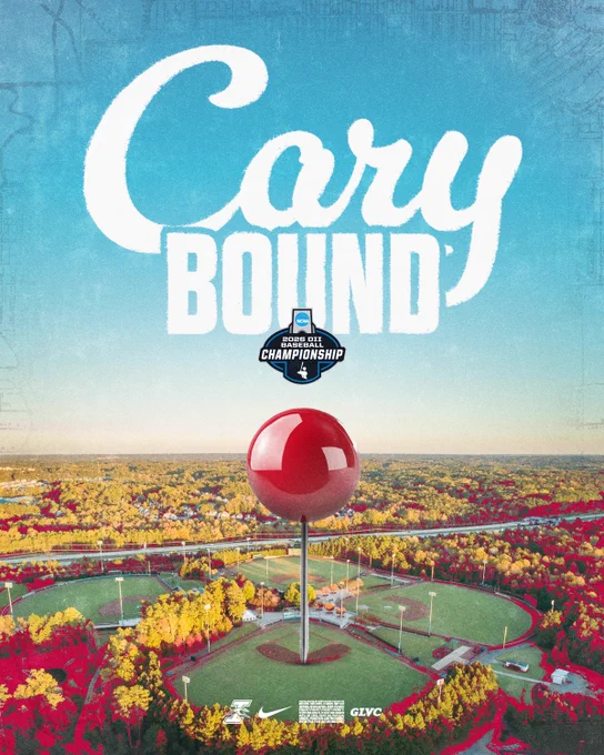 A UIndy baseball graphic that says “Cary Bound”