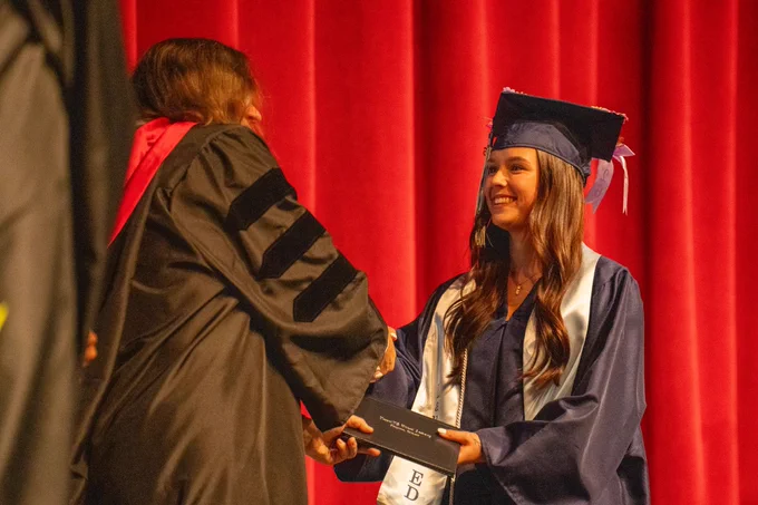 Graduates from LaunchED Virtual Academy celebrate during commencement ceremonies Thursday, May 21, 2026, at Vance Brand Auditorium in Longmont. Family, friends, and staff gathered to honor the Class of 2026 and the unique journeys that brought students to graduation.