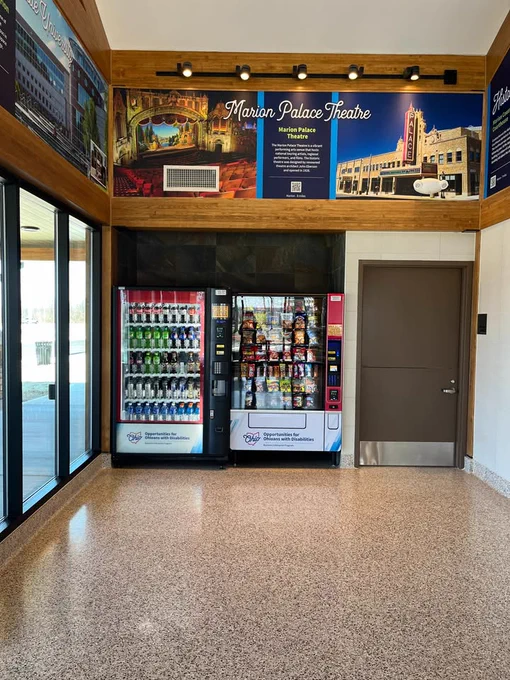 Vending machines at the Marion rest stop.