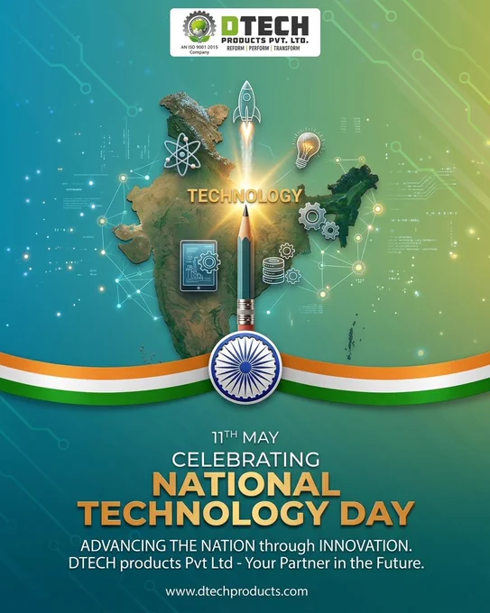On this National Technology Day, we salute the minds, machines, and innovations that are transforming India into a global technology powerhouse. From automation to industrial excellence, technology continues to shape a smarter tomorrow.

At DTECH Products Pvt. Ltd., we are committed to delivering advanced industrial solutions that drive growth, efficiency, and progress. 🔧⚡

🌟 Let’s innovate.
🌟 Let’s transform.
🌟 Let’s build the future together.

Happy National Technology Day! 🇮🇳