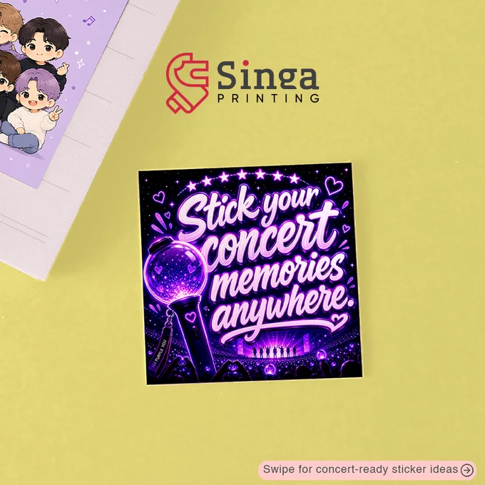 BTS world tour sticker design inspiration, printed by SingaPrinting.