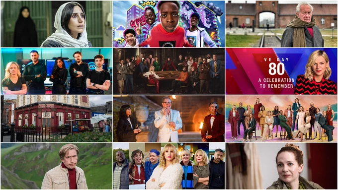 Composite grid image with 12 photos. It features the BBC BAFTA TV Award winners for 2026. 