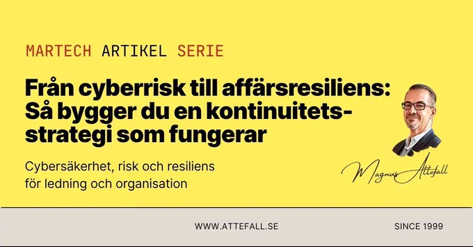 Affärsresiliens och kontinuitetsstrategi med fokus på att upprätthålla verksamheten vid störningar.