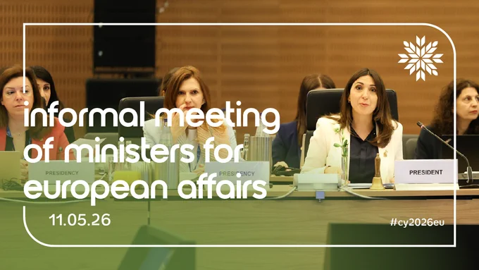 📍Informal meeting of EU Ministers for European Affairs underway in #Lefkosia

Deputy Minister @marilena_raouna chairs today’s discussions on:
📌 the Multiannual Financial Framework 2028–2034 
📌 EU enlargement, with the participation of candidate countries and potential candidate, 
📌 countering foreign information manipulation and interference, with the participation of the UK.

#CY2026EU 🇨🇾🇪🇺