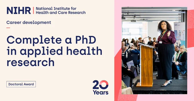 Career development: Complete a PhD in applied health research 

Doctoral Award