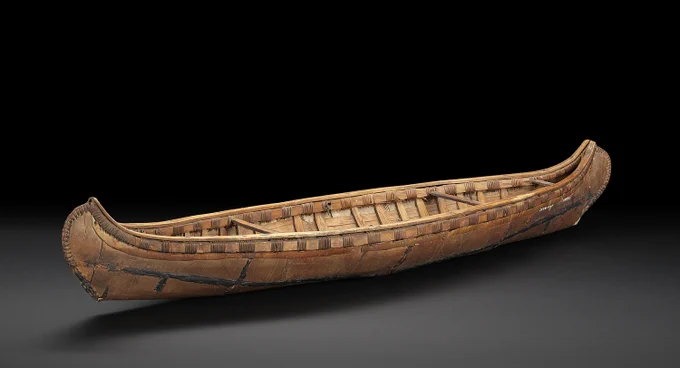 2. Model of a birch bark canoe from North America, unsigned, 1926-1936 © Science Museum Group