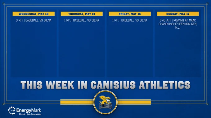 This Week in Canisius Athletics
For more information, please visit GoGriffs.com