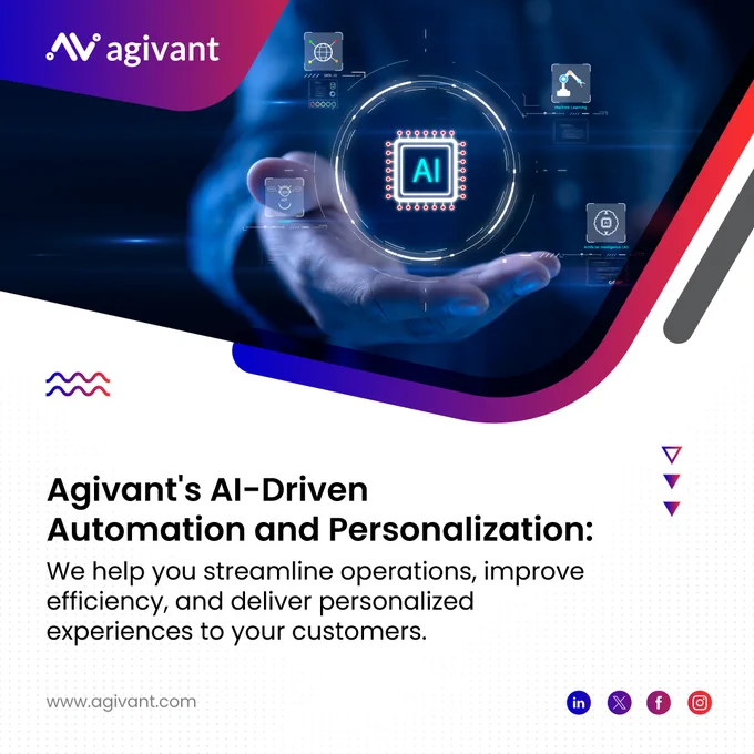 Embrace the Future with AI-Driven Automation and Personalization with Agivant. Our results-oriented approach to intelligent transformation helps businesses leverage AI and data-driven solutions to achieve their goals.