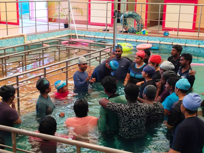 Mr. K. Yogarajan, Certified Aquatic Therapist, NIEPMD (D), demonstrated the procedures and approaches of aquatic rehabilitation at Hydrotherapy Pool for physiotherapy and occupational therapy students as part of 'Hands on workshop on Aquatic Rehabilitation' at NIEPMD (D) on 8th May 2026.
