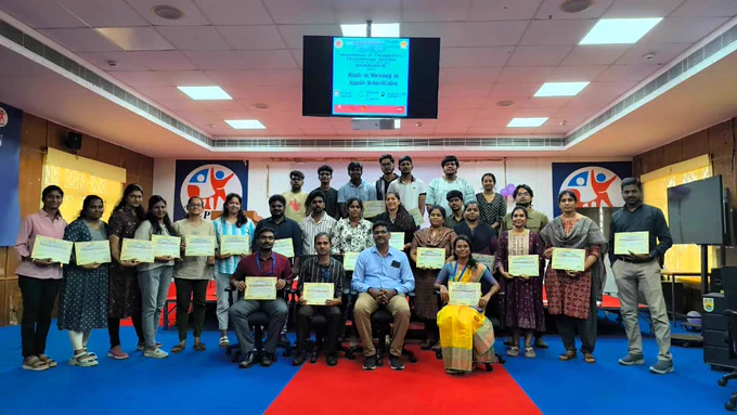 The HRD students, staffs from Dept. of Therapeutics, received acknowledgement for organising and participating in 'Hands of Workshop on Aquatic Rehabilitation' at NIEPMD (D) on 7th and 8th May 2026.
