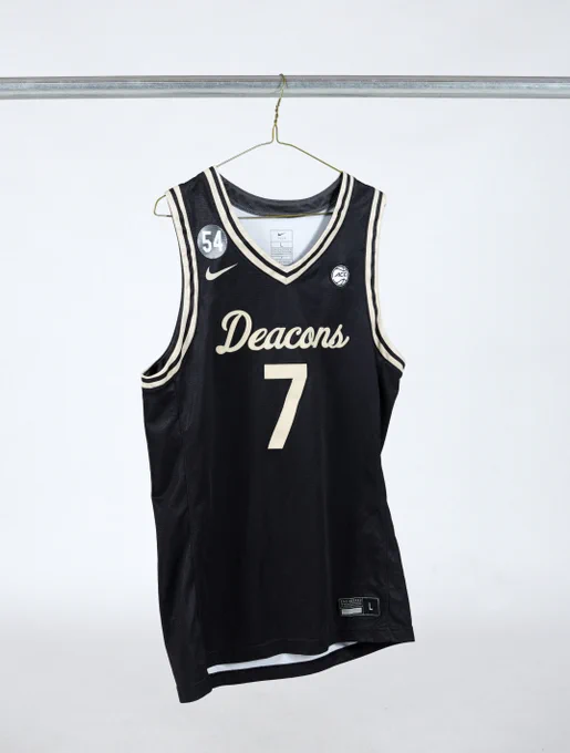 Wake Forest men's basketball black Deacon Script jersey