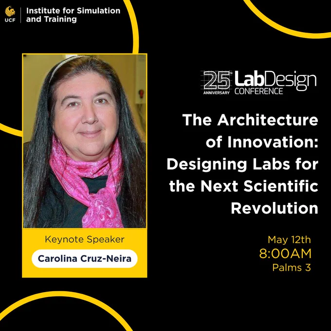 executive director of both the Pegasus Research Institute and UCF’s Institute for Simulation and Training, will be a keynote speaker at the 25th annual Lab Design Conference on May 12.