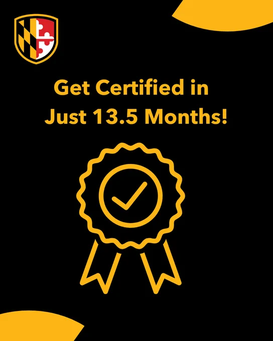 image for getting certified in 13.5 months 
