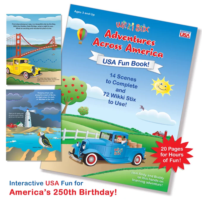 Adventures Across America USA Fun Book product display.