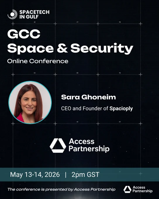 The GCC Space & Security Online Conference brings together senior policymakers, defence professionals, space industry leaders & investors to explore the future of space technology & security across the Gulf.

What's on:
🔹 Earth observation & defence applications
🔹 Satellite communications across the GCC
🔹 Sovereign funds & space investment
🔹 Space domain awareness & new security strategies
🔹 GCC national space programmes
🔹 International cooperation