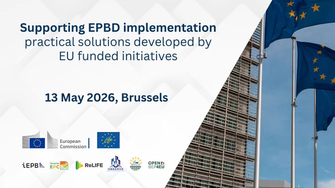 Supporting EBBD implementation practical solutions developed by EU funded initiatives. 13 May 2026, Brussels. 