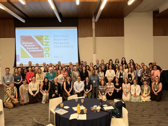A group photo of attendees at the National Nutrient Database Conference. 
