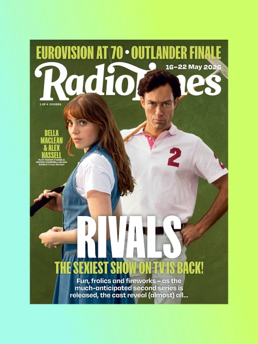 Radio Times cover featuring Bella Maclean and Alex Hassell in character for Rivals.