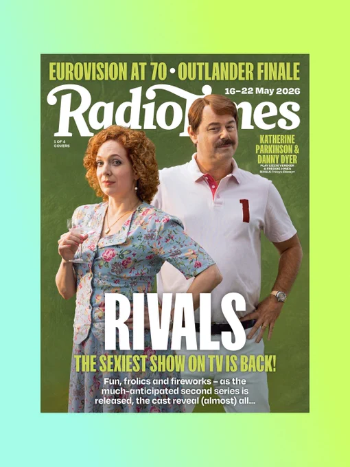 Radio Times cover featuring Katherine Parkinson and Danny Dyer in character for Rivals.